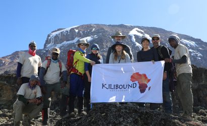 Group of hikers at Kilimanjaro with kilibound advetures